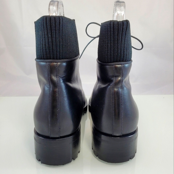 NWT$1,245 Louboutin Trapman Lace-up Black Leather Combat Boot Sz 42.5 (US 9.5) - Picture 13 of 17